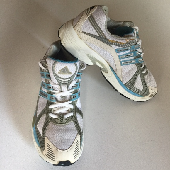 Adidas white and blue, Lace Up Forefoot Propulsion - Picture 2 of 8